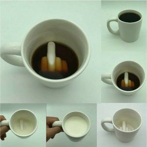 Funny Middle Finger Novelty Coffee Mug.